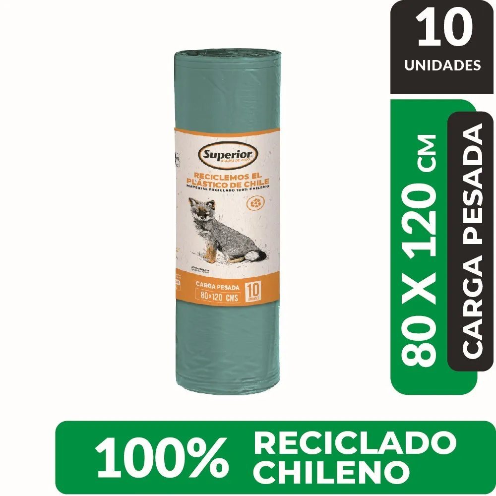 BOLSA BASURA ROLLO CPES 80X120 (12X10)SUPERIOR    