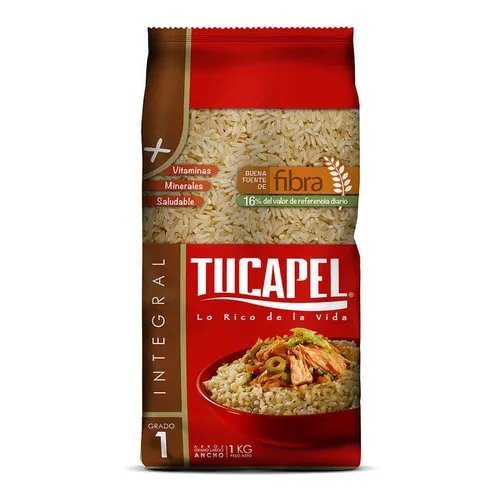 ARROZ INTEGRAL G1 10*1KG. LAM. ROJO TUCAPEL       