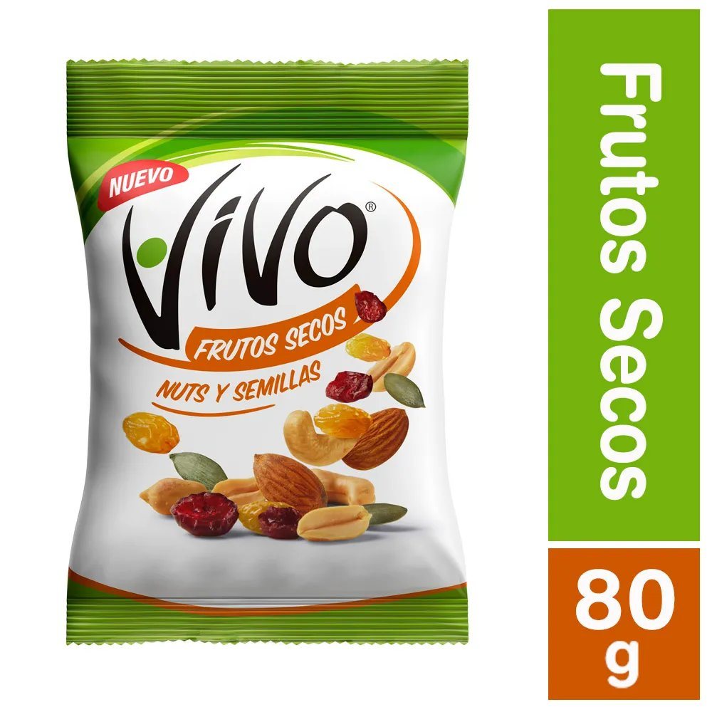 VIVO FRUTOS SECOS NUTS Y SEMILLAS  25*80          