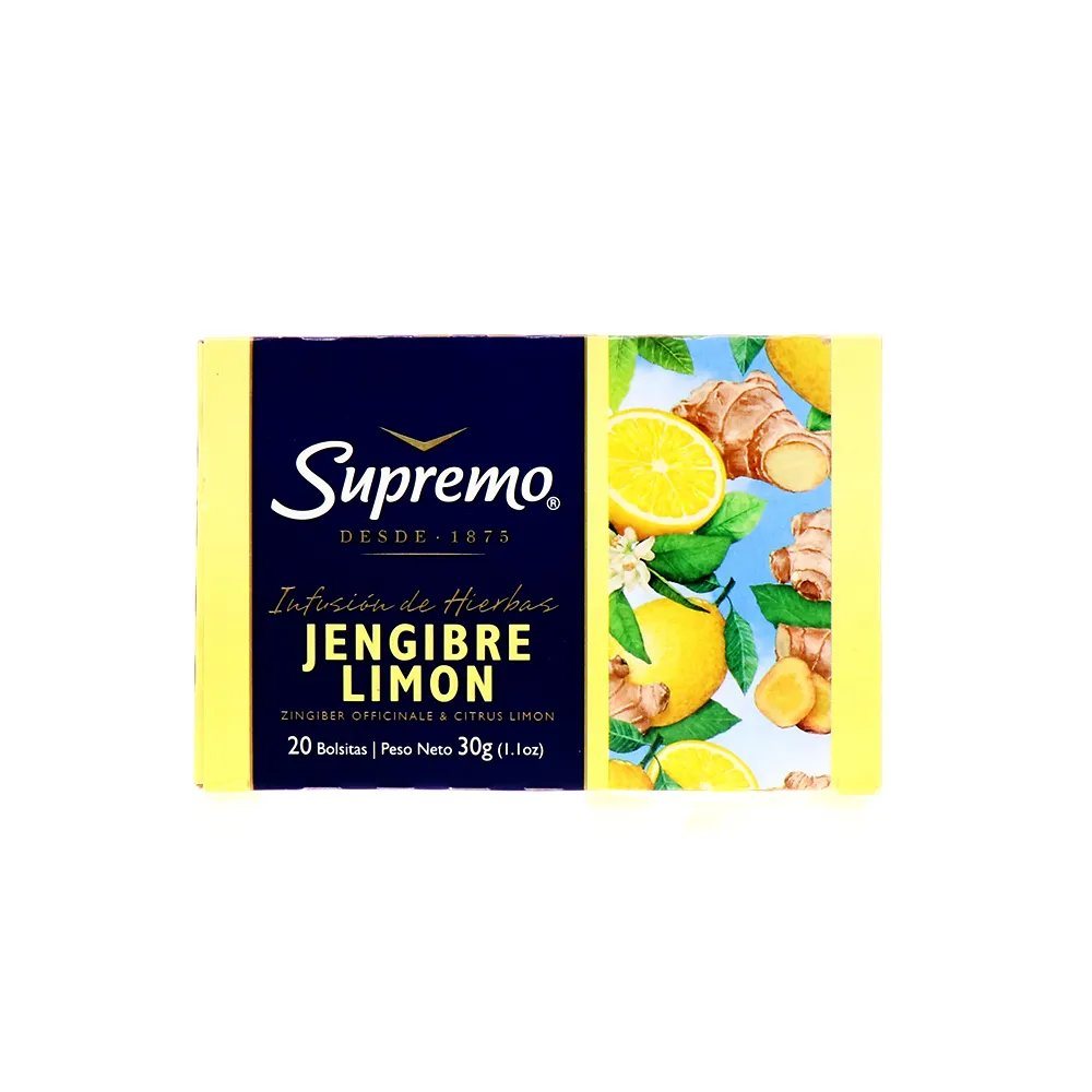 TE HIERBAS JENGIBRE LIMON  25*20BLS SUPREMO       
