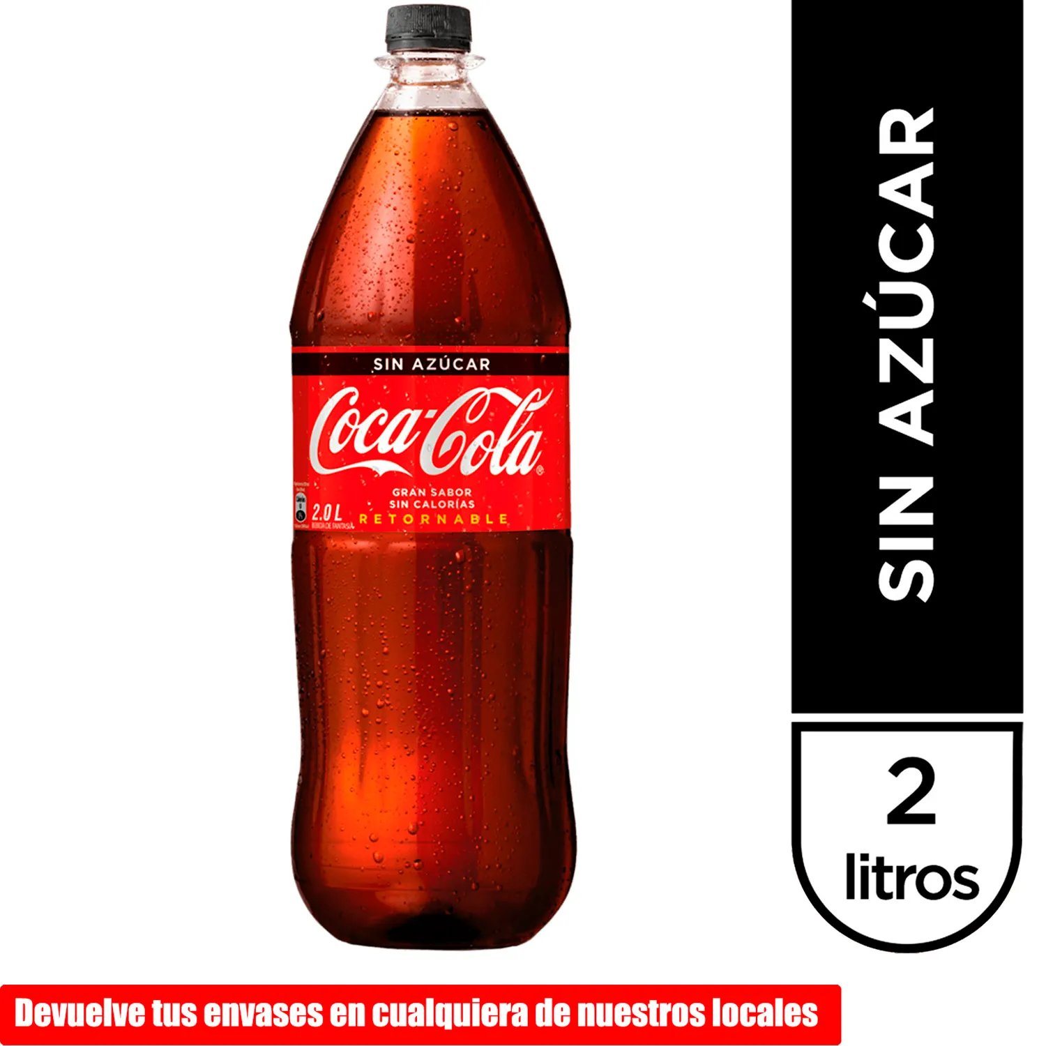 BEBIDA COCA COLA S/AZUCAR  2LT RETORNABLE         