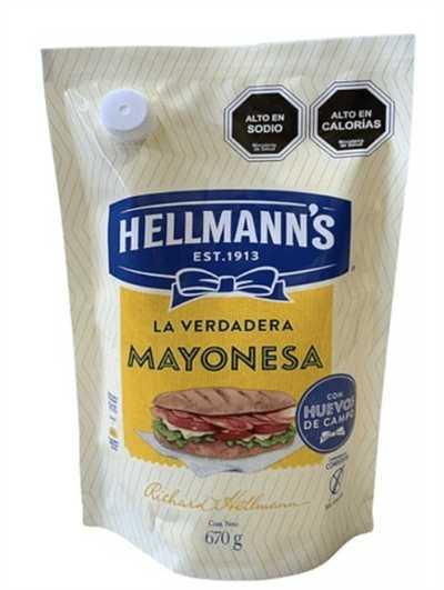 MAYONESA HELLMANS DOYPACK *670 GRS                