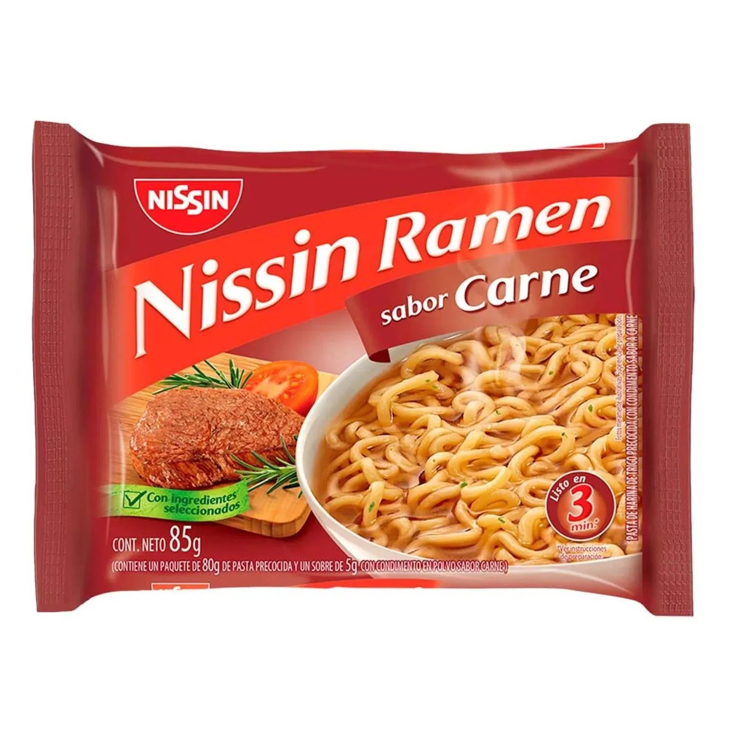 FIDEOS NISSIN RAMEN CARNE 85gr                    
