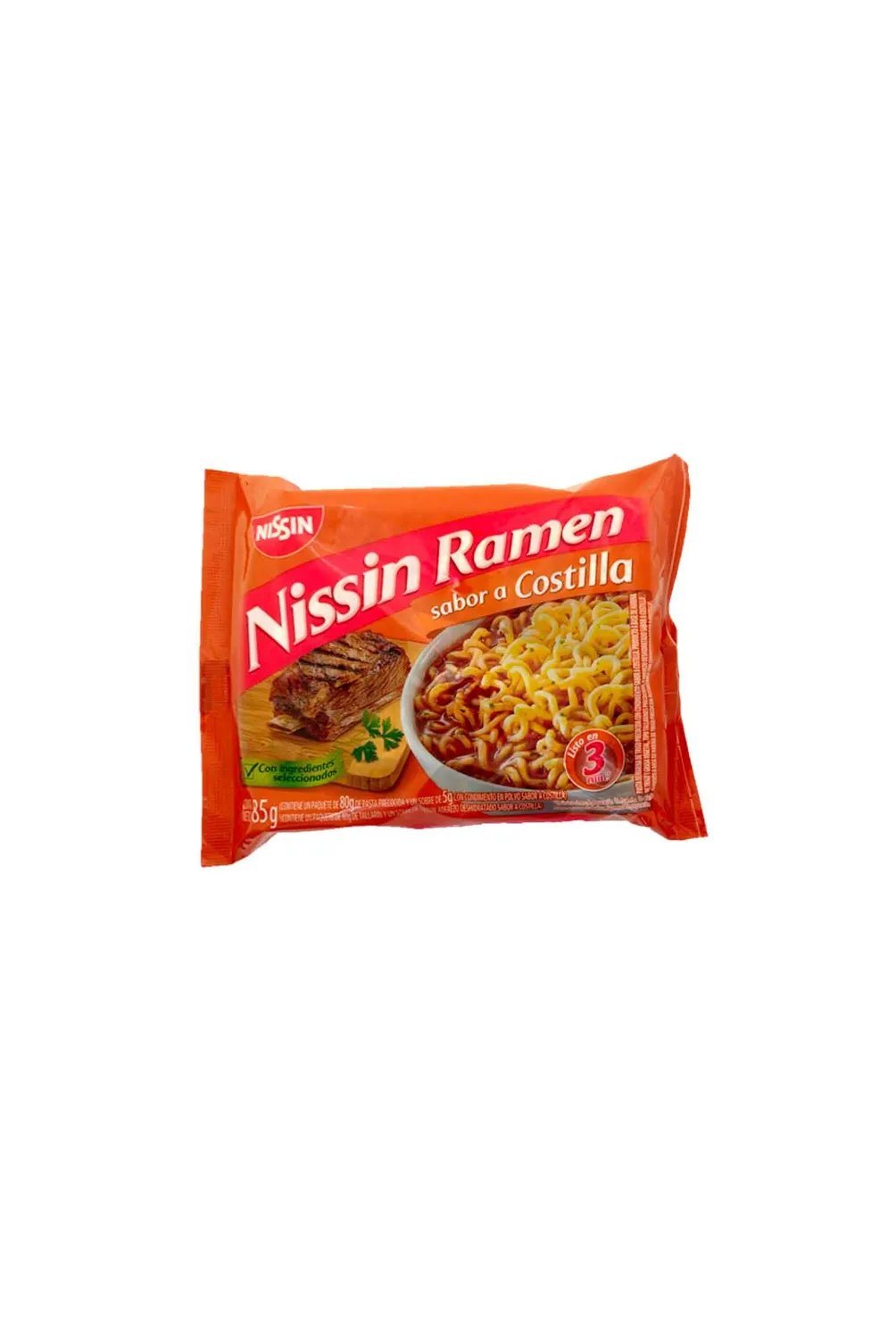 FIDEOS NISSIN RAMEN COSTILLA 85 gr                