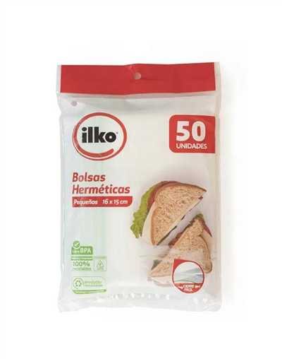 BOLSA HERMETICA PEQ 16x15cm ILKO 50un             