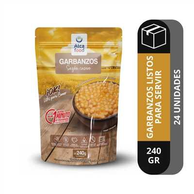 GARBANZOS COCIDOS ALCAFOOD 24*240 GRS             