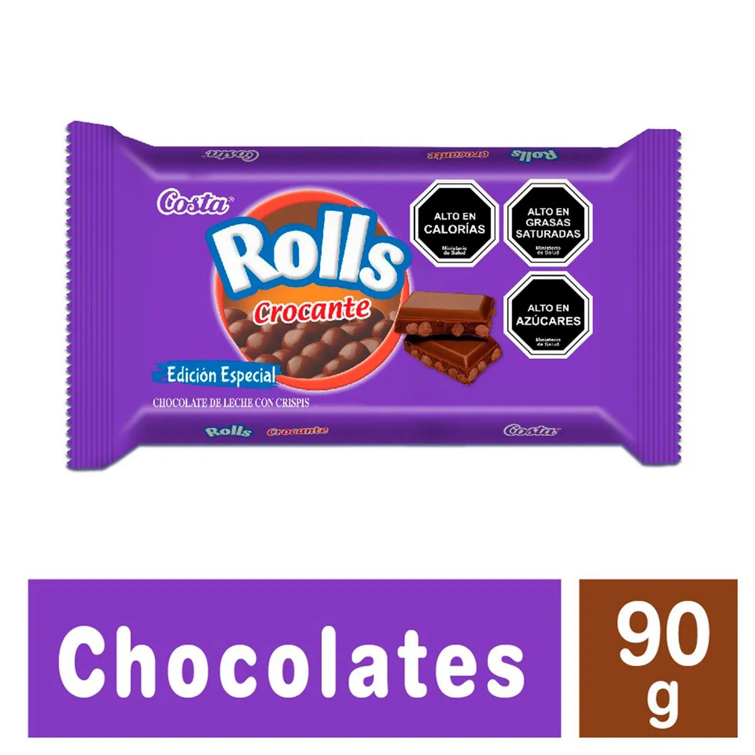TABLETA ROLLS CROCANTE 15X90GRS                   