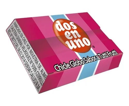 CHICLE TUTTI FRUTTI DOS EN UNO 1UND               