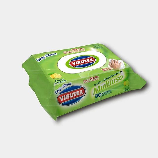 TOALLA DESINFECTANTE POUCH 90 UND LIMON VIRUTEX   