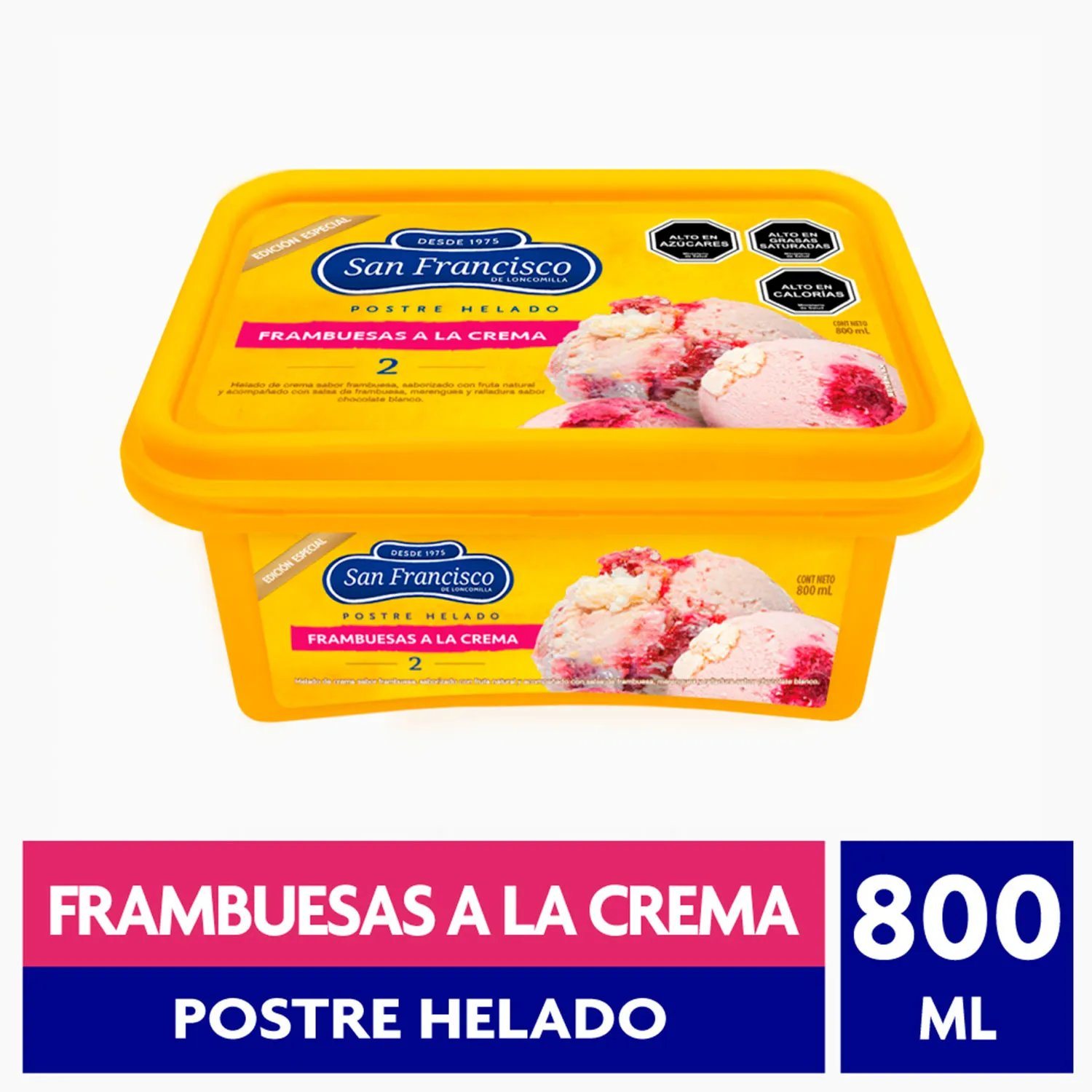 SF POSTRE FRAMBUESA A LA CREMA 800 ML (6)         
