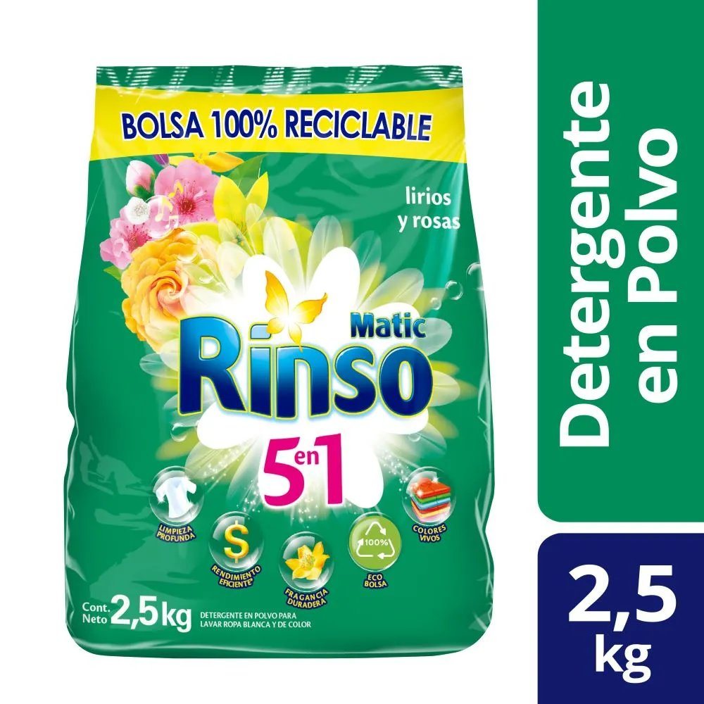 DETERGENTE RINSO 2.5 MATIC POLVO                  