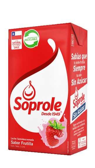 LECHE FRUTILLA UHT *1LT. SOPROLE                  